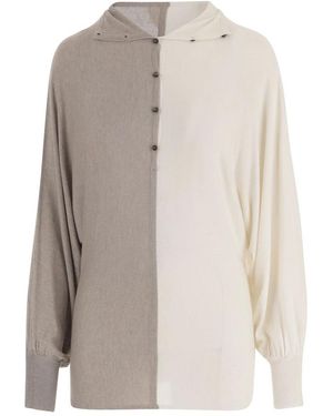 Jacquemus Truien & Vesten ,Veelkleurig ,Leer Losange Gebreide Polo - Naturel