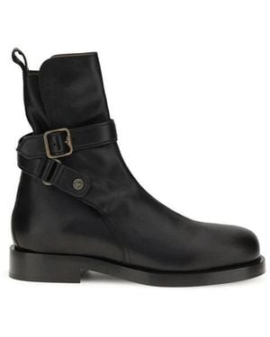 Burberry Buckle Ankle Boots - Black