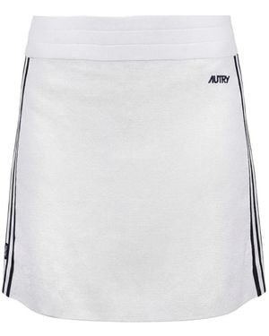 Autry Fitness ,Wit ,Nylon Gebreide Tennis Mini Rok