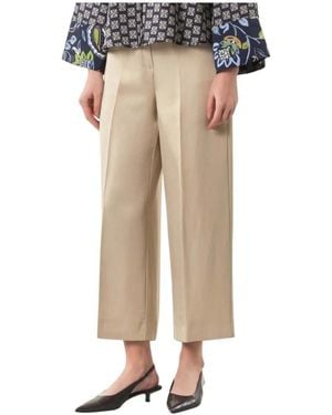 Marella Cropped Trousers - Neutro