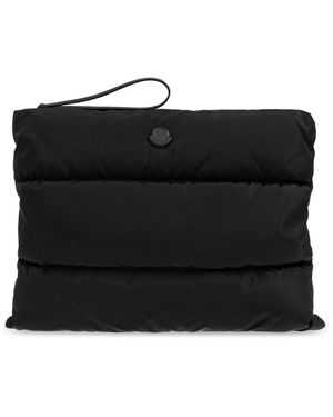 Moncler Gepolsterte Tasche Mit Logo - Schwarz
