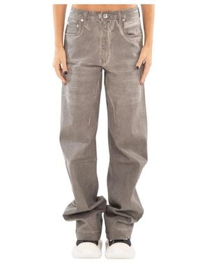 Rick Owens Jeans ,Grijs ,Foiled Loose Jeans