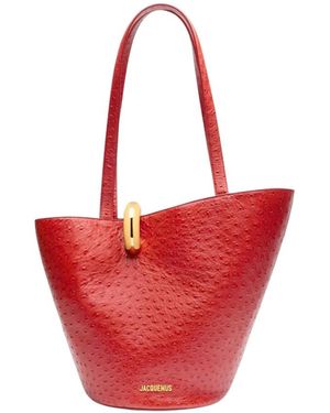Jacquemus Rode Leren Pop Tas - Rood