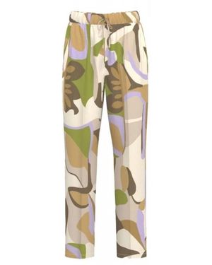 Marella Broeken ,Veelkleurig ,Broek Met Patroon - Metallic
