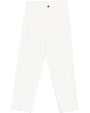 Eleventy Straight Trousers - White