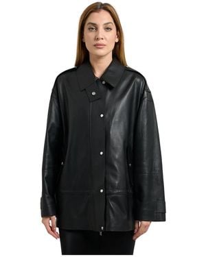 HUGO Leather Jackets - Negro