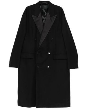 Lanvin Double-Breasted Coats - Zwart