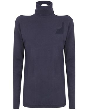 Semicouture Blanche Rollkragenpullover - Blau