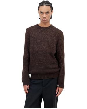 Gucci Paillet Crewneck Sweater Met Logo Jacquard - Zwart