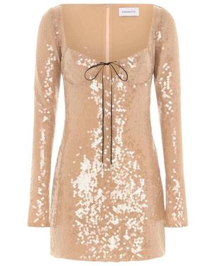 16Arlington Franca Pailletten-Minikleid - Natur