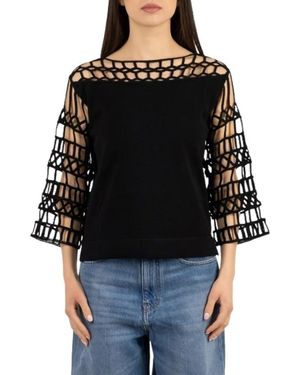 Luckylù Round-Neck Knitwear - Negro
