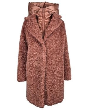 Bomboogie Single-Breasted Coats - Marrone