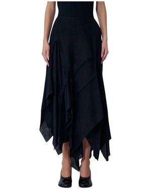Yohji Yamamoto Maxi Skirts - Blue