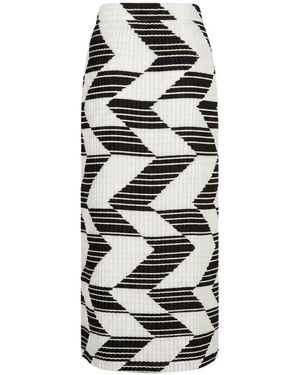 Trussardi Rokken ,Veelkleurig ,Polyester Lange Geplooide Rok - Zwart