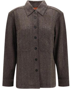 Missoni Cashmere-Blend Zig Zag Shirt - Bruin