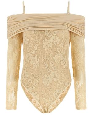 Zimmermann Tops ,Polyester Rebellion Draped Bodysuit - Wit