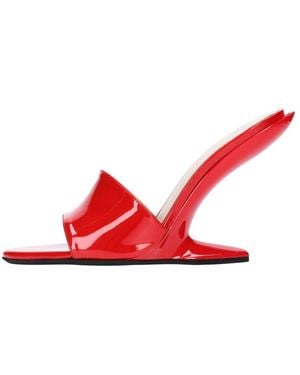 N°21 Heeled Mules - Rosso