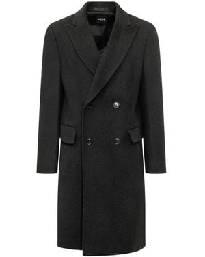 BOSS Jassen ,Zwart ,Wol H-Hyde-Db-Peak Coat