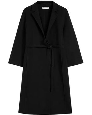 Jil Sander Belted Coats - Black