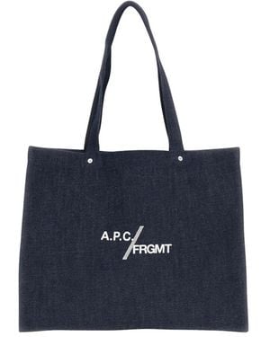 A.P.C. Tote Bags - Blue