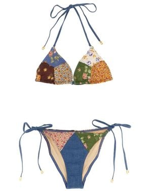 Zimmermann Lucky Cotton Mini Tri Bikini - Blauw