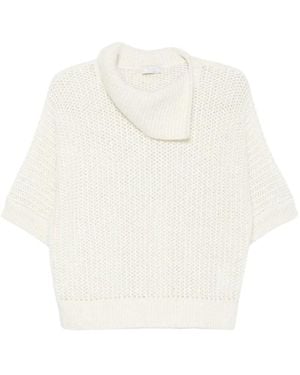 Peserico Round-Neck Knitwear - Bianco