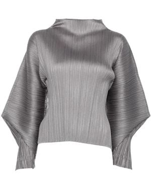 Issey Miyake Long Sleeve T-Shirts - Grey