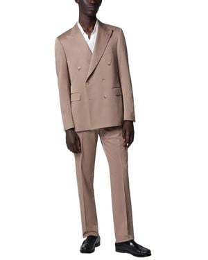 Tagliatore Double Breasted Suits - Natural