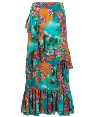 Roberto Cavalli Maxi Skirts - Blue