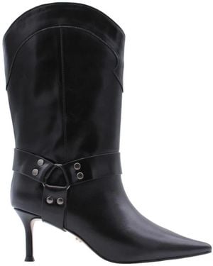 Lola Cruz Heeled Boots - Black