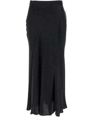 Semicouture Schwarzer seidenmischung wickelrock