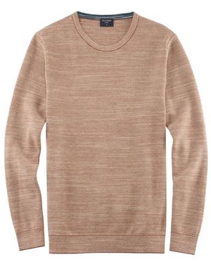 Olymp Rundhals-Strickpullover - Natur
