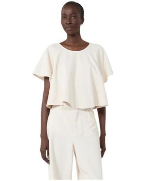 Weekend by Maxmara Moderne Cropped Bluse - Weiß