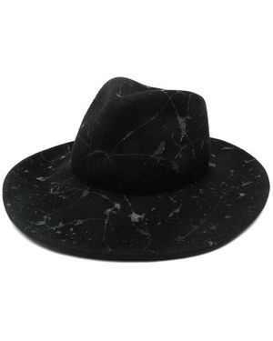 Yesey Breitkrempiger Schlapphut Mit Flacher Krone - Schwarz
