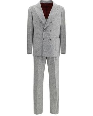 Brunello Cucinelli Single Breasted Suits - Gris