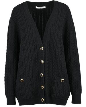 Alessandra Rich Cardigan Con Bottoni - Zwart