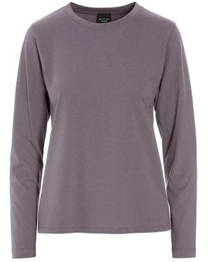 Bitte Kai Rand Overhemden ,Grijs ,Katoen Basic Long-Sleeve Blouse - Paars