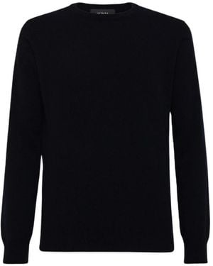 Alpha Studio Rundhals-Pullover - Schwarz
