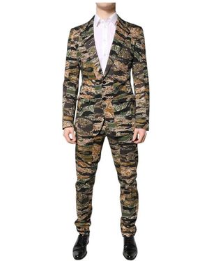 Dolce & Gabbana Eleganter Slim Fit 2-Teiliger Anzug - Mehrfarbig
