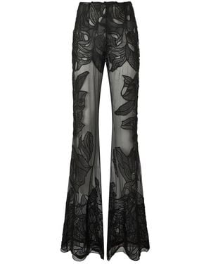 Alberta Ferretti Wide Trousers - Black