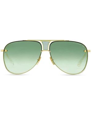 Dita Eyewear Accessoires ,Geel ,Decade-Two Aviator Zonnebril - Groen