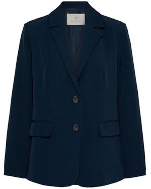 Kaffe Jassen ,Blauw ,Leer Kajenny Blazer