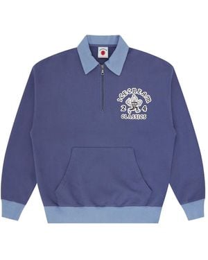 ICECREAM Paarse Cone Quarter Zip Pullover - Blauw