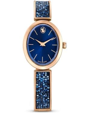 Swarovski Crystal Rock Oval Uhr - Blau