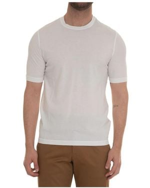 hindustrie Einfaches Baumwoll Rundhals T-Shirt - Weiß