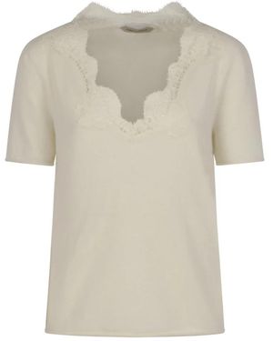 Alberta Ferretti V-Neck Knitwear - Neutro