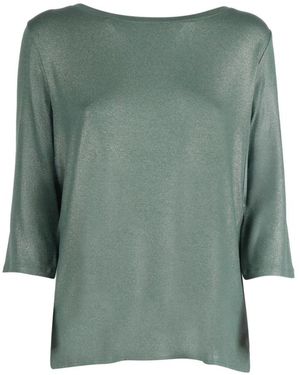 Majestic Filatures Round-Neck Knitwear - Verde
