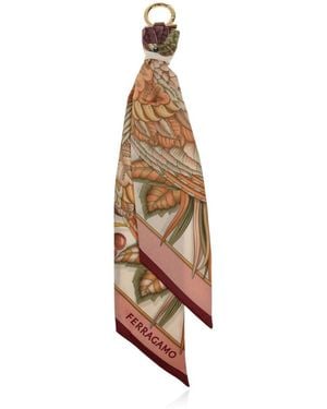 Ferragamo Tassen ,Veelkleurig ,Leer Sjaal Voor Sleutelhanger - Metallic