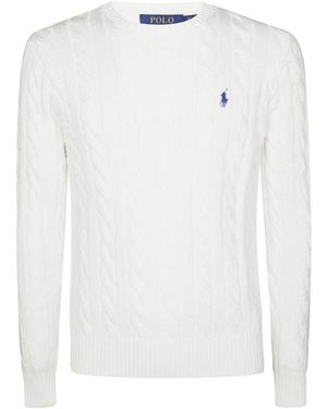 Polo Ralph Lauren Stilvolle Strickmode Für Männer Und Frauen - Weiß