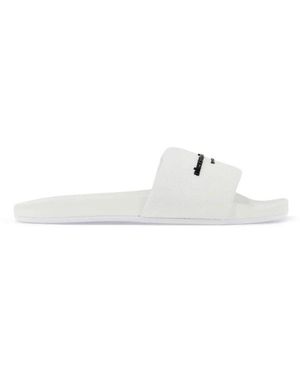 Alexander Wang Slippers Met Merkband - Wit